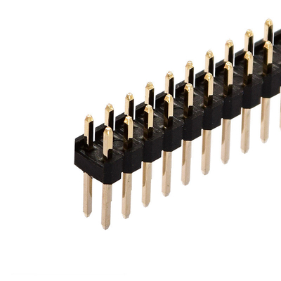 Konektor Papan Sirkuit Cetak Baris Ganda Plastik, Header Pin SMD Pitch 2,54mm