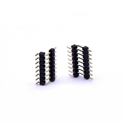 Konektor Papan Sirkuit Cetak Baris Ganda Plastik, Header Pin SMD Pitch 2,54mm