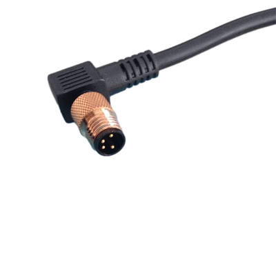 Panjang disesuaikan Free End kabel luar M8 Connector 4pin Female Waterproof Assemblies