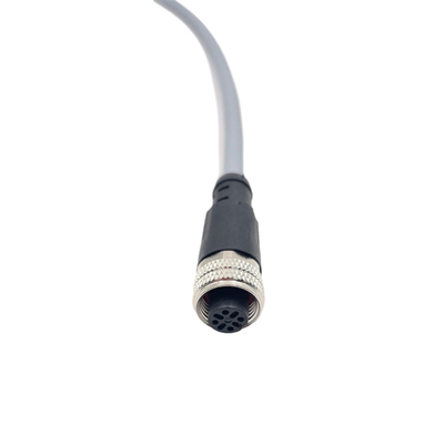 Rakitan Kabel Tahan Air M12 Pria Ke Wanita Dengan Konektor 4 Pin 8 Pin