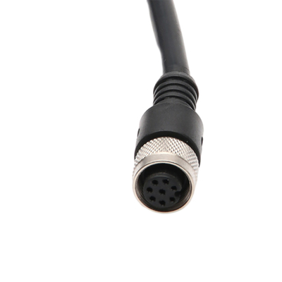 Kabel Kabel Listrik Sudut Kanan Dengan IP67 Waterproof M12 2 Pin 3 Pin 4 Pin Connector