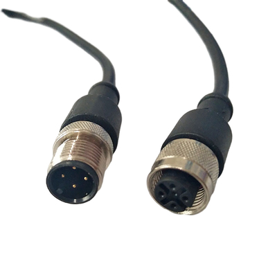 Metal Screw Phoenix M12 Cable 100cm Panjang Pria Ke Wanita Hitam Dengan Penutup PVC