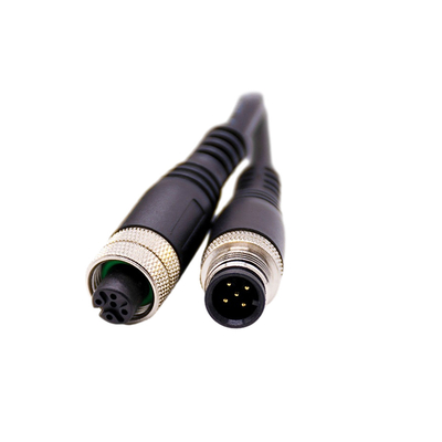 Metal Screw Phoenix M12 Cable 100cm Panjang Pria Ke Wanita Hitam Dengan Penutup PVC
