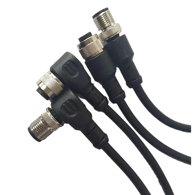 Metal Screw Phoenix M12 Cable 100cm Panjang Pria Ke Wanita Hitam Dengan Penutup PVC