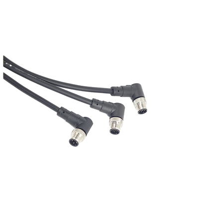 Rakitan Kabel Multi Core M12 Kustom Pria Sudut Kanan Untuk Sensor