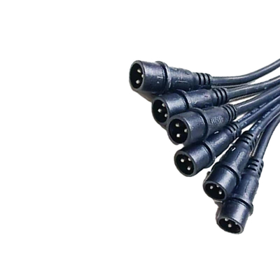 Daya Warna Hitam Panjang 1M Menggunakan Rakitan Kabel Tahan Air Luar Ruangan Multi-Pin M18