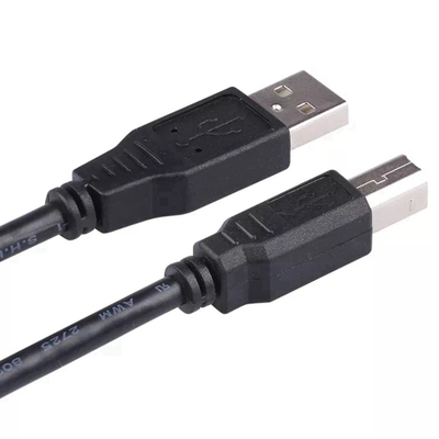 Kabel USB Berkecepatan Tinggi Hitam, Kabel Printer USB 2.0 Male To A Female