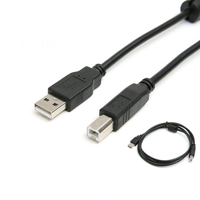 Kabel USB Berkecepatan Tinggi Hitam, Kabel Printer USB 2.0 Male To A Female