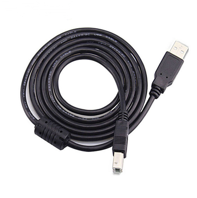 Kabel USB Berkecepatan Tinggi Hitam, Kabel Printer USB 2.0 Male To A Female