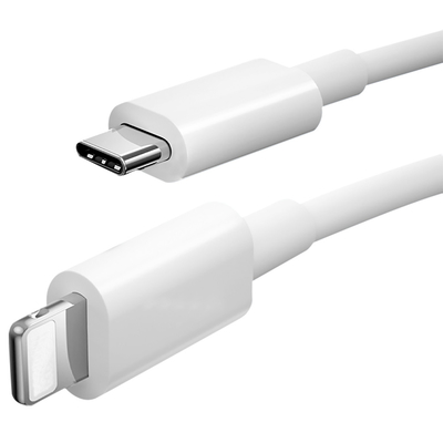 3Ft Panjang Kabel Data Pengisian USB Usb3.1 Usb C Ke C Warna Putih Dengan Jaket PVC