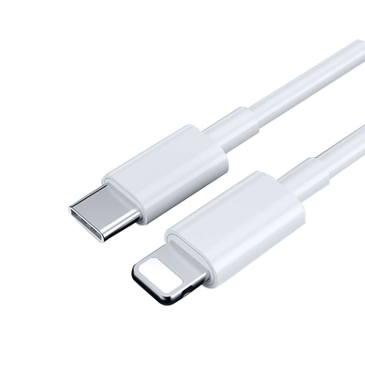 3Ft Panjang Kabel Data Pengisian USB Usb3.1 Usb C Ke C Warna Putih Dengan Jaket PVC