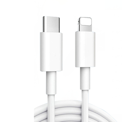 3Ft Panjang Kabel Data Pengisian USB Usb3.1 Usb C Ke C Warna Putih Dengan Jaket PVC