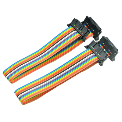 Kabel Pita Datar IDC 16 Pin Disesuaikan Dengan Pengukur Kawat AWG28 # Konektor Pitch 2.54mm