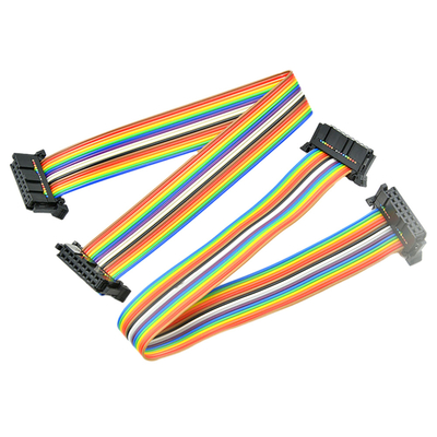 Kabel Pita Datar IDC 16 Pin Disesuaikan Dengan Pengukur Kawat AWG28 # Konektor Pitch 2.54mm