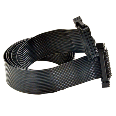 Warna Hitam Datar IDC 40 Pin Kabel Pita Pitch 2.54mm Untuk Otomotif Komputer