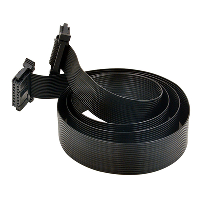 Warna Hitam Datar IDC 40 Pin Kabel Pita Pitch 2.54mm Untuk Otomotif Komputer