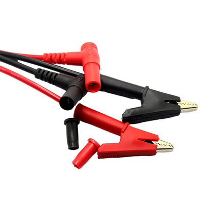 3Ft Crocodile Clip Digital Multimeter Kabel Warna Merah Hitam