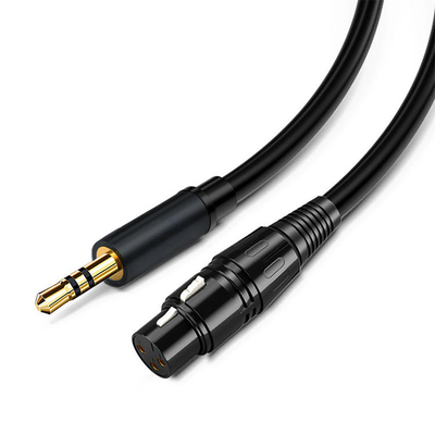 Disesuaikan 3,5 Mm Jack Coiled Cable 7 Pin XLR Male To Female 3 Pin Xlr Untuk Audio Video