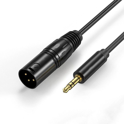 Disesuaikan 3,5 Mm Jack Coiled Cable 7 Pin XLR Male To Female 3 Pin Xlr Untuk Audio Video