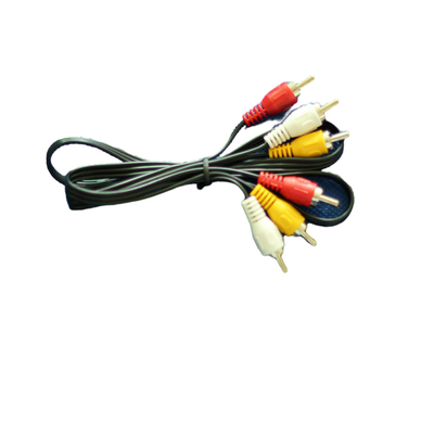 Kabel Audio Video 1 Meter Merah Kuning Putih Warna DC 3.5mm Untuk TV VCR