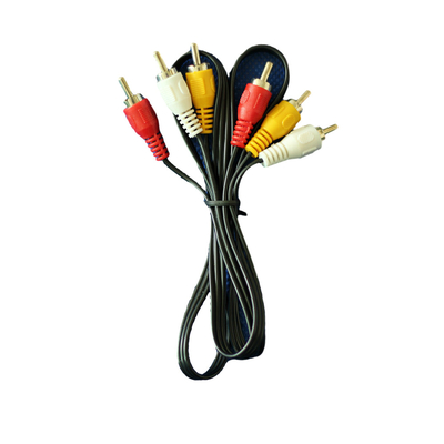 Kabel Audio Video 1 Meter Merah Kuning Putih Warna DC 3.5mm Untuk TV VCR