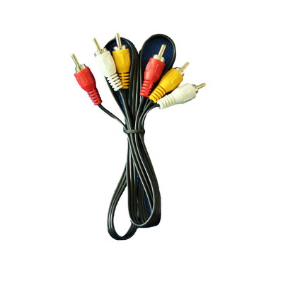 Kabel Audio Video 1 Meter Merah Kuning Putih Warna DC 3.5mm Untuk TV VCR