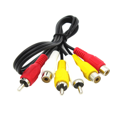 Kabel Audio Video Pria Ke Wanita, 3 Kabel AV Rca Untuk Proyektor Speaker Suara