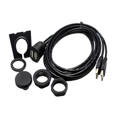 Waterproof USB2.0 Dual Port USB Kabel 1 Meter Untuk Mobil Motor