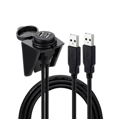 Waterproof USB2.0 Dual Port USB Kabel 1 Meter Untuk Mobil Motor