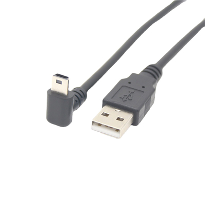 USB 2.0 Male USB Charging Kabel Data Mini Dengan Konektor Sudut Kanan