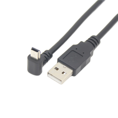 USB 2.0 Male USB Charging Kabel Data Mini Dengan Konektor Sudut Kanan