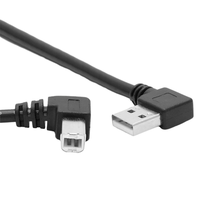 Kabel Data Printer USB 1 Meter Dengan 90 Derajat L Tipe Ganda Sudut Kanan Sudut Kiri