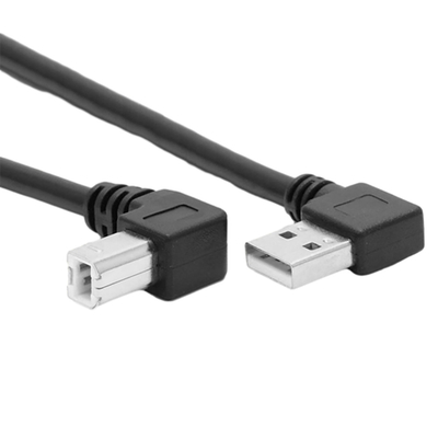 Kabel Data Printer USB 1 Meter Dengan 90 Derajat L Tipe Ganda Sudut Kanan Sudut Kiri