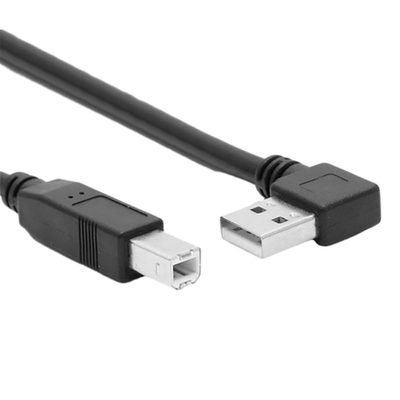 Kabel Data Printer USB 1 Meter Dengan 90 Derajat L Tipe Ganda Sudut Kanan Sudut Kiri