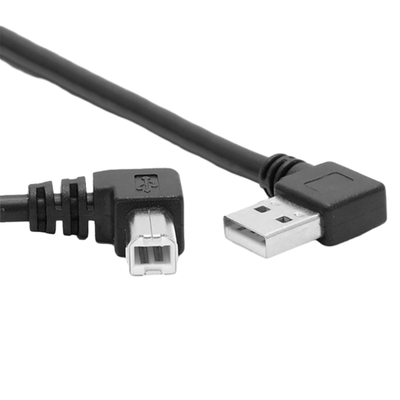 Kabel Data Printer USB 1 Meter Dengan 90 Derajat L Tipe Ganda Sudut Kanan Sudut Kiri
