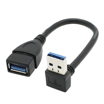 Kabel Data Pengisian Daya USB 2.4A, Kabel Catu Daya Ekstensi Sudut Kanan ATAS Bawah Kiri