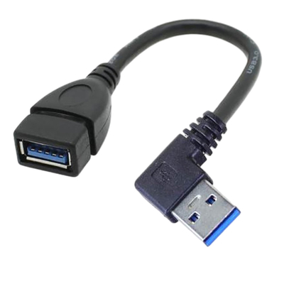 Kabel Data Pengisian Daya USB 2.4A, Kabel Catu Daya Ekstensi Sudut Kanan ATAS Bawah Kiri