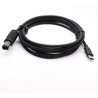 Kabel Pengontrol Gamecube Jalinan 2m Tipe C USB 2.0 Pria Ke 6pin Pria