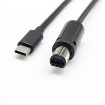 Kabel Pengontrol Gamecube Jalinan 2m Tipe C USB 2.0 Pria Ke 6pin Pria