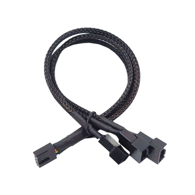 2.54mm Pitch Amp Connector Cables Aluminium Foil Shielded Wire Harness Untuk PC Fan