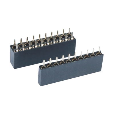 PCB Sudut Kanan Langsung Konektor Wanita 0.5A Untuk 3A Melalui Lubang 2.54mm 2.0mm Pitch