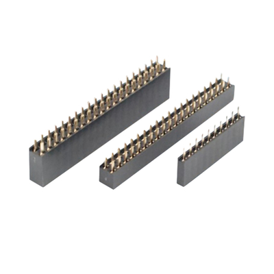 PCB Sudut Kanan Langsung Konektor Wanita 0.5A Untuk 3A Melalui Lubang 2.54mm 2.0mm Pitch