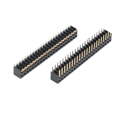 PCB Sudut Kanan Langsung Konektor Wanita 0.5A Untuk 3A Melalui Lubang 2.54mm 2.0mm Pitch