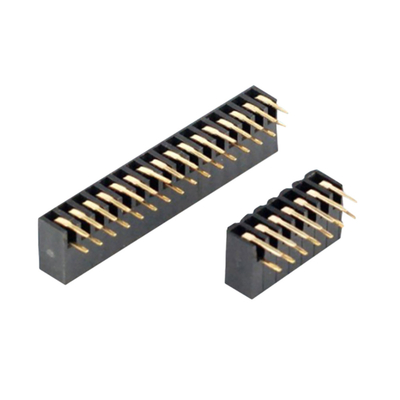 PCB Sudut Kanan Langsung Konektor Wanita 0.5A Untuk 3A Melalui Lubang 2.54mm 2.0mm Pitch