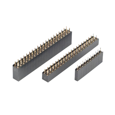 1.27mm Pitch SMT Pin Header PCB Connector Dual Row 4P hingga 60P THT