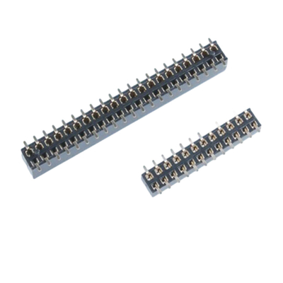 1.27mm Pitch SMT Pin Header PCB Connector Dual Row 4P hingga 60P THT