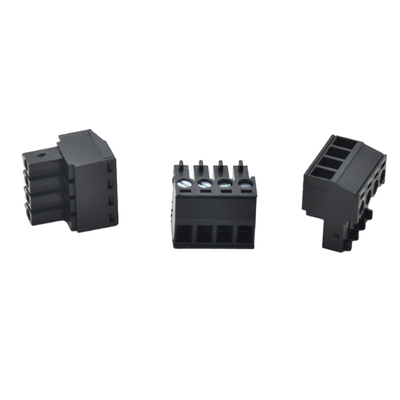 Warna Hitam 3.50mm Pitch Wanita Pria Wire Connector Housing Untuk Rumah