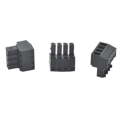 Warna Hitam 3.50mm Pitch Wanita Pria Wire Connector Housing Untuk Rumah
