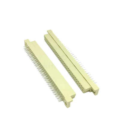 Din41612 2.54mm Pitch DIN Konektor 48 Pin Wanita 3 Baris Soket Tipe C Melalui Lubang Vertikal Tray Packing