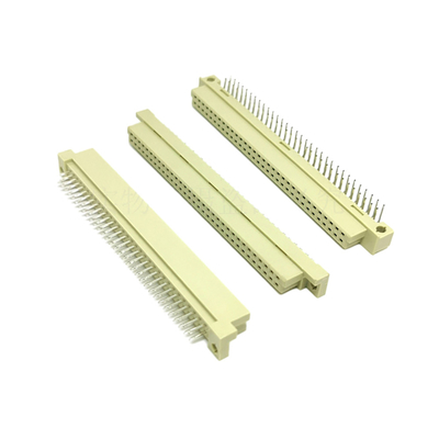 Din41612 2.54mm Pitch DIN Konektor 48 Pin Wanita 3 Baris Soket Tipe C Melalui Lubang Vertikal Tray Packing